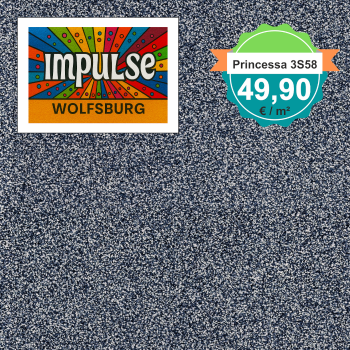 Vorwerk Teppichboden PRINCESSA 3S58 ozean – stilvoller Teppichboden in kräftigem Blauton